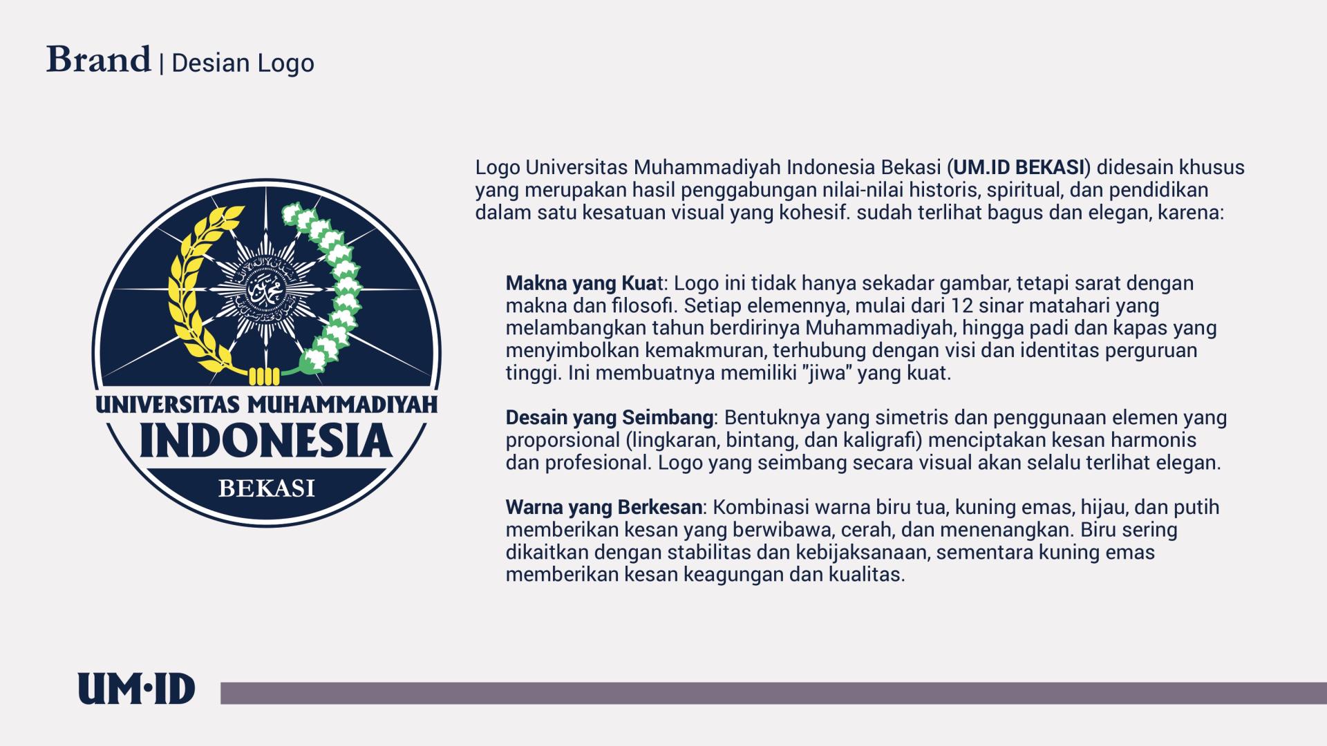 Desain Logo UM.ID Bekasi