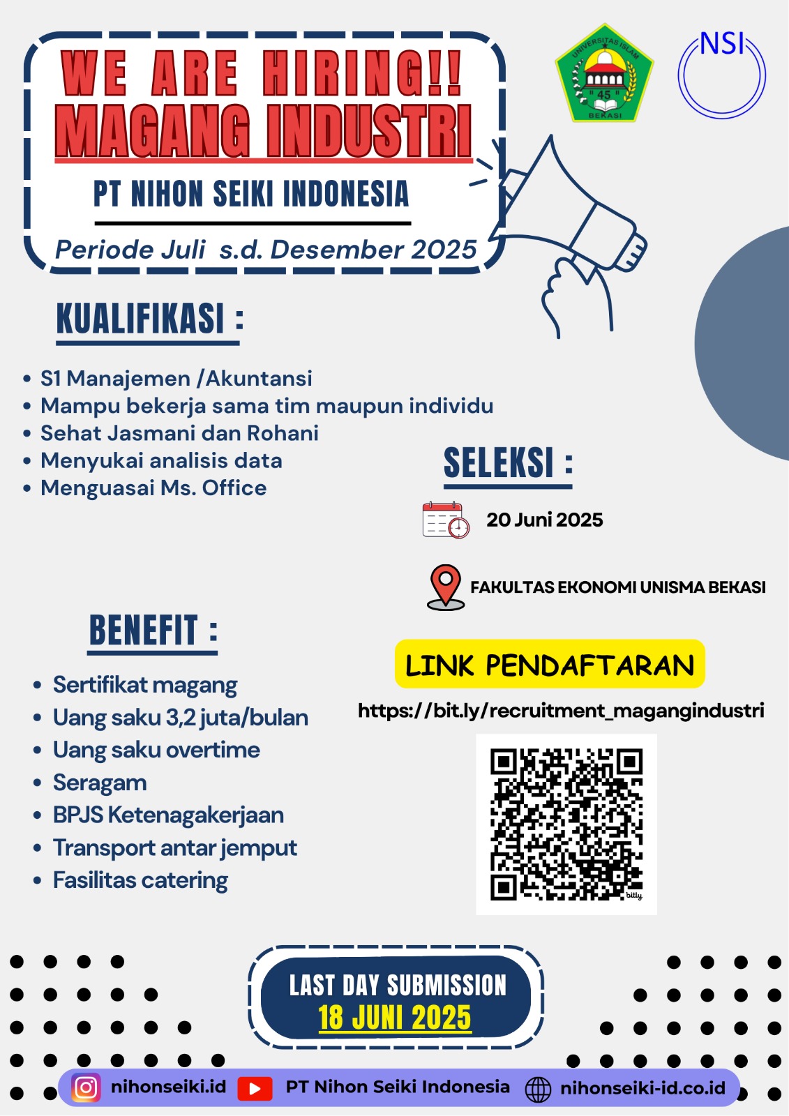 Magang Industri UNISMA Universitas Islam 45 Kuliah di Bekasi Kampus di Bekasi