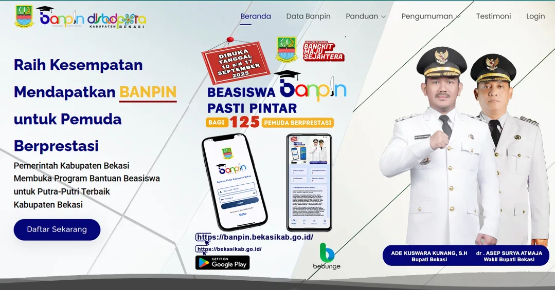 Pendaftaran Beasiswa Banpin Kabupaten Bekasi 2025 Peluang untuk Mahasiswa Berprestasi UNISMA Bekasi